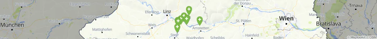 Kartenansicht für Apotheken-Notdienste in der Nähe von Mitterkirchen im Machland (Perg, Oberösterreich)